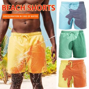 2020 männer farbwechsel Badeanzug Briefs Shorts Magische Ändern Farbe Strand Shorts Verfärbung Schwimmen Hosen Schnell Trocknend