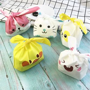 Cute Rabbit Ear Cookie Bags Gift Bags For Candy Biscuits Snack Baking Package Wedding Favors Gifts Easter decoration 12*21.5*6cm