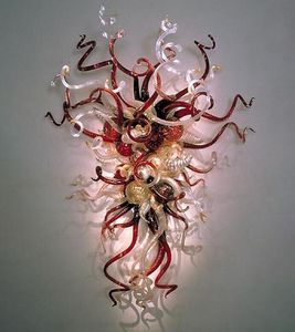 Italiensk murano lampa belysning energibesparande ljuskälla ledd sconce antik stil handblåst glas vägg lampor