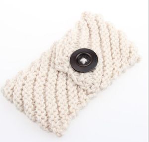 New Womens Fashion Wool Buttons Crochet Headband Knit Hair band Flower Winter Ear Warmer headbands for women