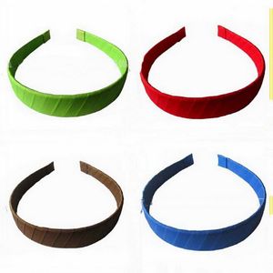 Hair Bands Hoop Ribbon Winding Covered Plastic Headbands Women Girl Basic Headwear Head band Accessories width 1.5cm 2cm 2.5cm 20pcs FJ3104