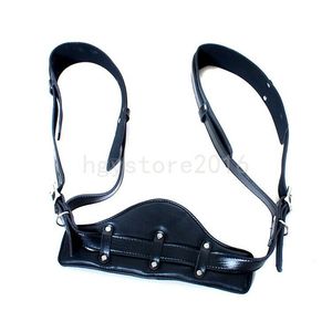 Bondage Pu Leather Sex Aid Position Strap Portable Open Ben Lår manschetter Restraint Sling A675
