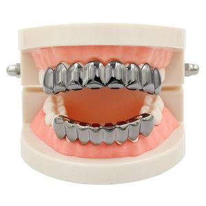 Fashion- Rose Gold Gun Black Color Grillz Teeth Grillz Fashion Electroplating Teeth Grillz Teeth Mouth Grills Body Jewelry For Women &Men