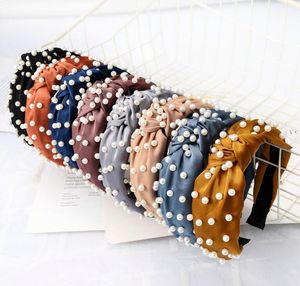 Headband Pearl Simples Knotted Habitido Heop Headdress Arco Design Hairband Boutique Hair Sticks Charming