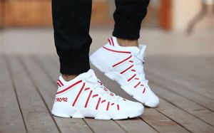 Hot Sale With Box new high basketball shoes couple models non-slip outdoor running shoes increased male students breathable sports shoes