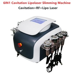 6IN1 Cavitation Liposuction Ultrasonic Slimming Machine Lipo Laser Weight Loss Vacuum RF Face and Body Beauty Equipment