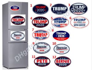 envio gratuito de 12 tipos novos estilos Donald Trump 2020 Bernie Magnetic geladeira adesivo 14x9cm Trump imã parede Bernie etiqueta