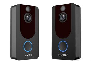 Eken V7 HD 1080p Smart Home Video Doorbell Kamera Trådlös WiFi Realtid Telefon Cloud Storage Night Vision PIR Motion Detection