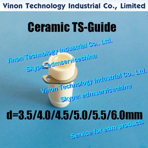 EDM Ceramic K1C TS-Guide Sapphire inserção d = 3.1,3.2,3.5,3.6,4.0,4.5,5.0,5.5,6.0mm para Então, pau KIC, Charmilles SH2 Buraco Broca pequena EDM Máquina