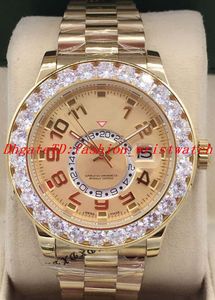Luxury Watch Toppkvalitet GM T Workin Diamond Bezel K Gold Asien Rörelse mm Automatiska Mens Watch Klockor