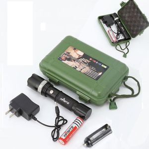 Ny självförsvar ficklampa 3Mode 18650 Batteriladdare ficklampa Torches LED Mini Safety Survival Torch Lampa för utomhus camping vandring