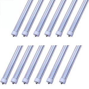 Fabrikada Stok 8ft LED T8 Tüpler 4000K 5000K Beyaz Tek Pin FA8 LED Tüpler Işık 45W 192leds Yüksek Lümenler AC100-305V 25 PACK