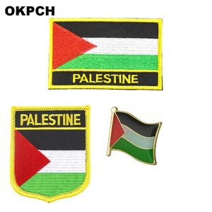 パレスチナの国旗のパッチバッジ3PCS服のためのセットパッチPT0027-3