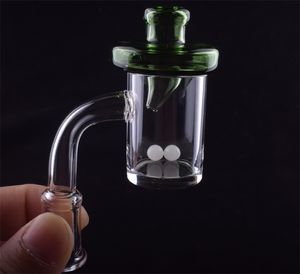 25 mm Flat Top Quartz Banger Nail Domeless Nails med Carb Cap och Terp Pearl 10mm 18mm 14mm Hane Hona Dab Rigg