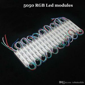 5050 RGB LED Módulo Luz À Prova D 'Água 12V SMD 5050 3 LEDs 0.72W LED Módulos Sinal LED Backlights para Letras de Canal