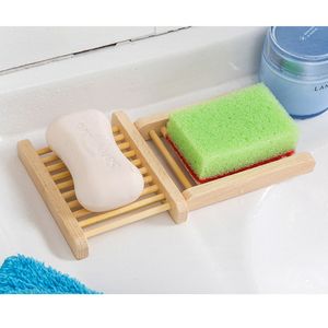 Natural Wooden Soap Dish Wooden Soap Tray Holder Creative Storage Soap Rack Plate Box Container For Bath Shower Bathroom Supplies DBC BH2964