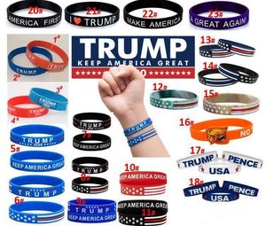 Armband Trump Gör Amerika Bra igen Letter Silicone Wristband Gummi Armband Trump Supporters Armband Armband Basketball EEA1712