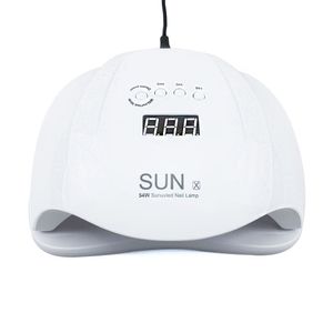 Sun x 54W nageltorkar UV LED-nagelampa LCD-skärm Hybrid LED-lampor torktumlare för härdning av gelpolska nagelmanikyrverktyget LY191228