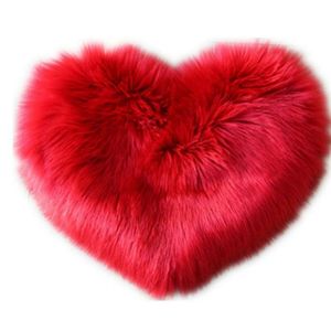 Moda Coperta Tappeti Tappetino A Forma Di Cuore Soggiorno Soffice Imitazione Lana Camera Da Letto Tappeti Decorazione Antiscivolo Peluche Tessili Per La Casa Morbidi