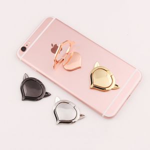Cute Fox Finger Ring Phone Holder For iPhone Samsung HUAWEI 360 Degree Circle Holder for Mount Smartphone Cell Mobile Phone Desktop Stand