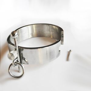 4cm hög bdsm krage bondage rostfritt stål produkter för vuxna spel fetish wear slave begränsningar sexleksaker nacke halsband