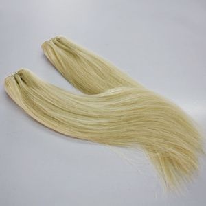 Pure 613 Cabelo Liso Loiro 2 Pacotes 200g Cabelo Remy brasileiro 100% Cabelo Humano Tece Extensões de 10-26 polegada