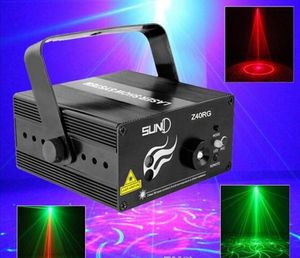 Suny RGB Mini 3 Lens 40 Patterns Mixing Laser Projector Effect Stage Remote 3W Blue LED Light Show Disco Party Lighting