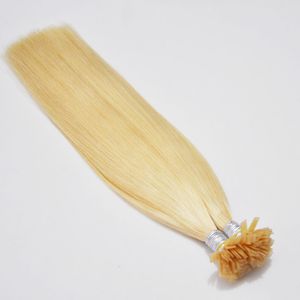 300st 240gr 0.8g st Indian remy Italian keratin I/U/V/Flat tip hair extensions 14'' 16'' 18" 20" 22" 24" Bleach Blonde C