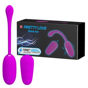 Nuovo telecomando Electro Shock Vagina G Spot vibratore clitorideo impulso elettrico amore uovo Kegel palla giocattoli del sesso anale per la donna Y191112