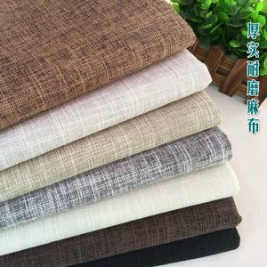 Sofa set coarse linen cloth thickening fluid cushion pillow solid color fabric table cloth soft bag diy