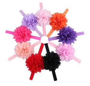 Hot children headwear environmental protection organza tape Hair band Headband baby girls lovely hairband elastic ribbon hair Accessories