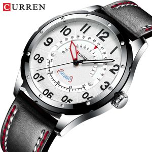 Curren Mens Watches Top Luxury Brand Men Leather Watches Casual Quartz Wristwatch For Men Relogio Masculino klocka Manlig affärsverksamhet