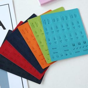 100 PZ Multi-Colore Autoadesivo Mini FAI DA TE In Pelle Calendario Mensile Schede Indice per Appuntamento Libro Eventi Diario Scrapbook Planner
