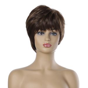 Curly Short Hair Wig 10 Styles Lady Fashion Synthetic Wigs For Women Rose Inner Net