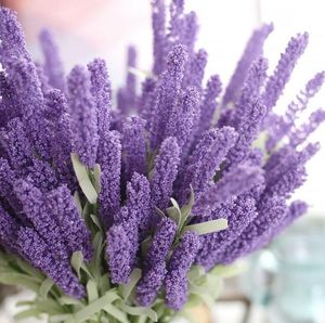 12 رئيس بروفانس PE Foam Lavender Flower Flower Supplies زهرة زهرة مزيفة زهرة الاصطناعية Wy321