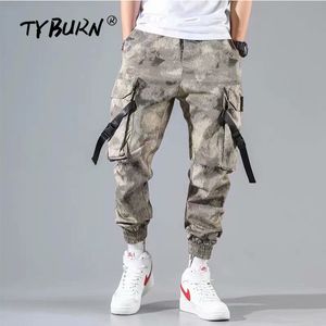 Tyburn New 2019 casual corredores casuais calças homens algodão elástico longo haren calças pantalon homme camo militar cacho de carga homens sh190915