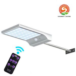 Luz Solar Power LED Controle Remoto 7 Cores ajustável Jardim luz 48led impermeável Super Bright LED energia solar