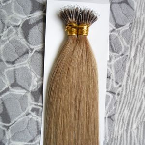 Nano Ring Hair Remy Human Hair Extensions Straight g Micro Bead Extensions