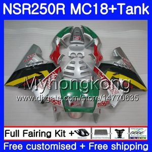 Body Silvery green hot For HONDA NSR 250 R MC18 PGM2 NSR 250R NS250 NSR250R 88 89 262HM.25 MC16 NSR250 R RR NSR250RR 1988 1989 88 89 Fairing