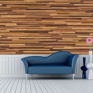 Adesivo de parede impermeável decorativa de grão 3D de madeira