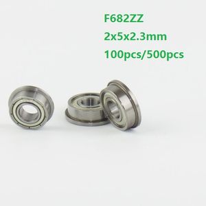 100 pz/500 pz Spedizione gratuita F682ZZ F682Z F682 Z ZZ F682-ZZ 2x5x2.3mm Miniatura mini flangia a gola profonda Cuscinetto A Sfere 2*5*2.3mm