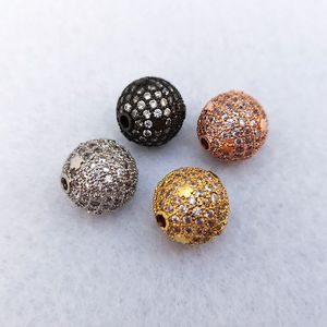 CZ Micro charme pave Acessórios forma de bola conectores encanto para Fazer DIY Colar Pulseira jóias encontrar CT524