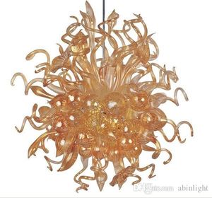 Lampade a sospensione moderne decorative Stile ambra Lampadari in vetro soffiato Illuminazione a soffitto