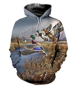 Herren Designer Hoodies für Frauen Männer Paare Sweatshirt Liebhaber 3D Jagd Ente Hoodies Mäntel Kapuzenpullover T-Shirts Kleidung RR0108