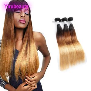 Brazylijskie przedłużanie włosów Virgin Fair 1B/4/27 Ombre Three Kolor proste ludzkie włosy 1B 4 27 Włosy wątek 3