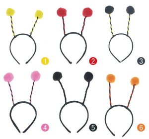 7 colors Child & Adult Ball Ladybug Fly Bee Ant Headwear Cosplay Antenna Headband Hair Band Costume