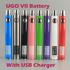 900mah UGO-V II 2 650mah Vape Pens Battery Electronic Cigarettes 510 Thread ecigs vape battery with Micro USB 510 Charger Cartridges Battery
