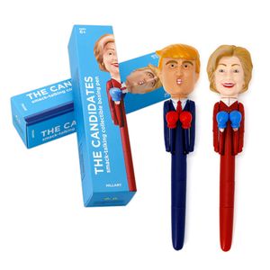 Donald Trump Talking Sound Pen Rolig Gag Gift Gör Amerika Bra igen Du är avfyrade Intelligent Toy Boxing Decompression Pen AAA1505