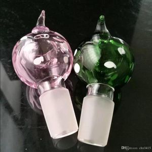 Coloured crooked bubble head Wholesale Glass Hookah, Glass Water Pipe Fittings, Free Shipping