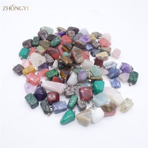 pendants sale mixed Point Natural stone powder crystal Irregular shape charms mulit color jewelry WELCOME TO MY SHOP Factory price expert design Quality